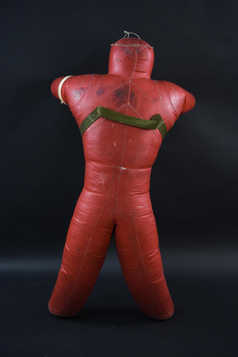 Red Leather Midcentury Wrestling Dummy For Sale at 1stDibs