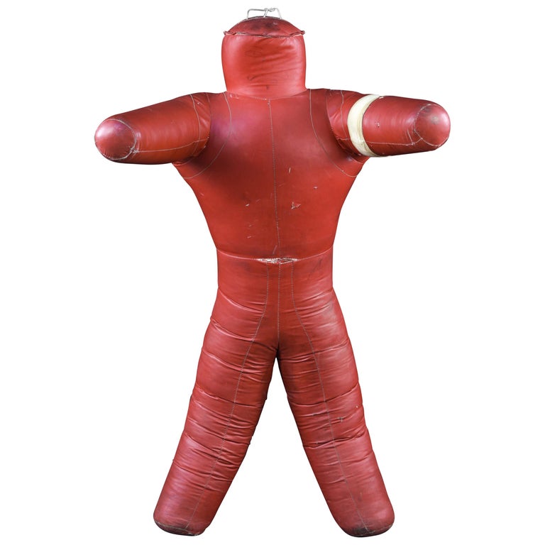 Red Leather Midcentury Wrestling Dummy For Sale at 1stDibs