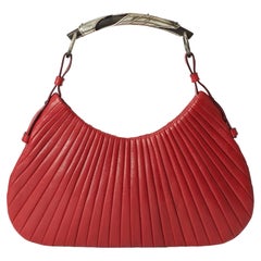 Sac hobo Mombasa en cuir rouge