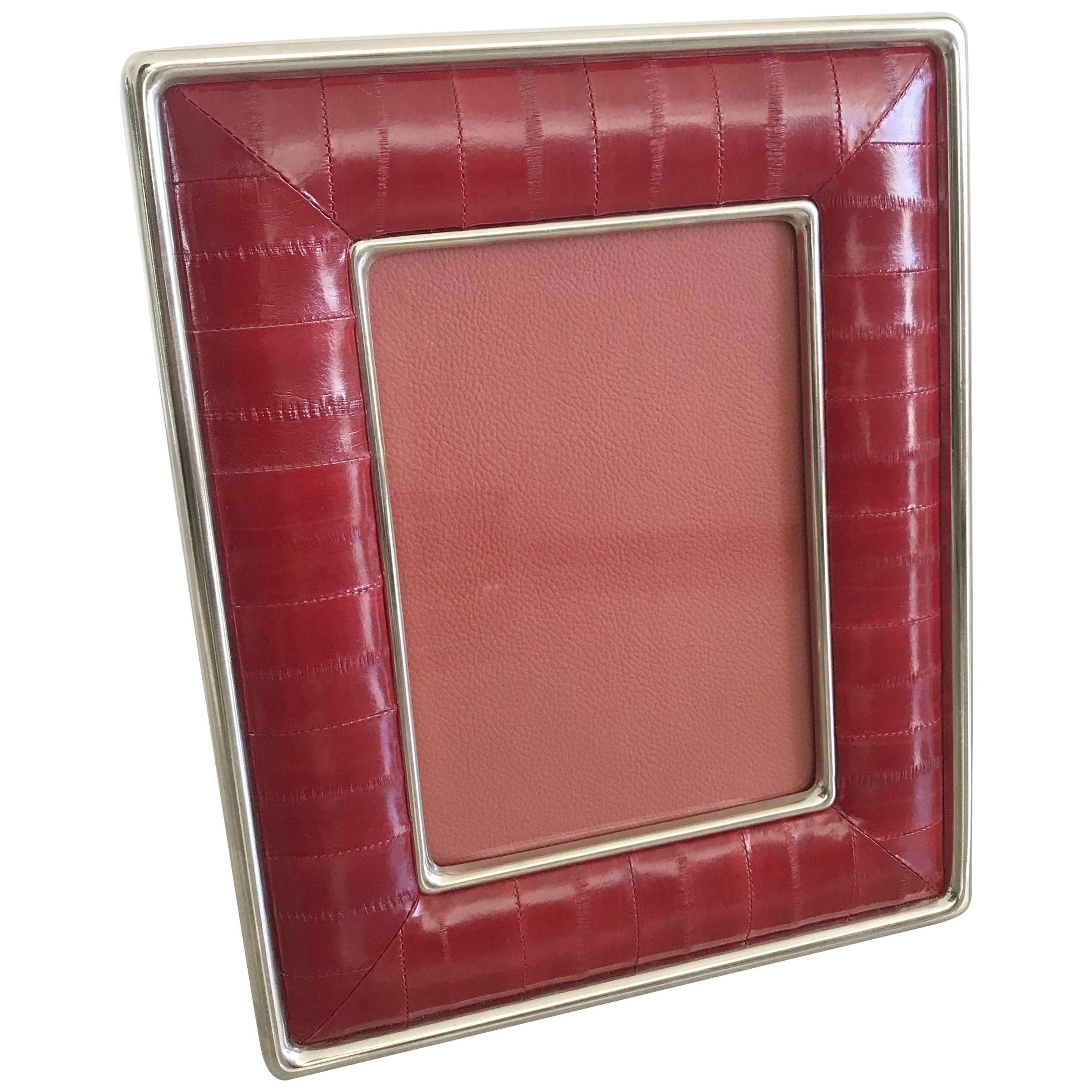Red Leather Photo Frame by Fabio Ltd - LAST 1 IN STOCK
