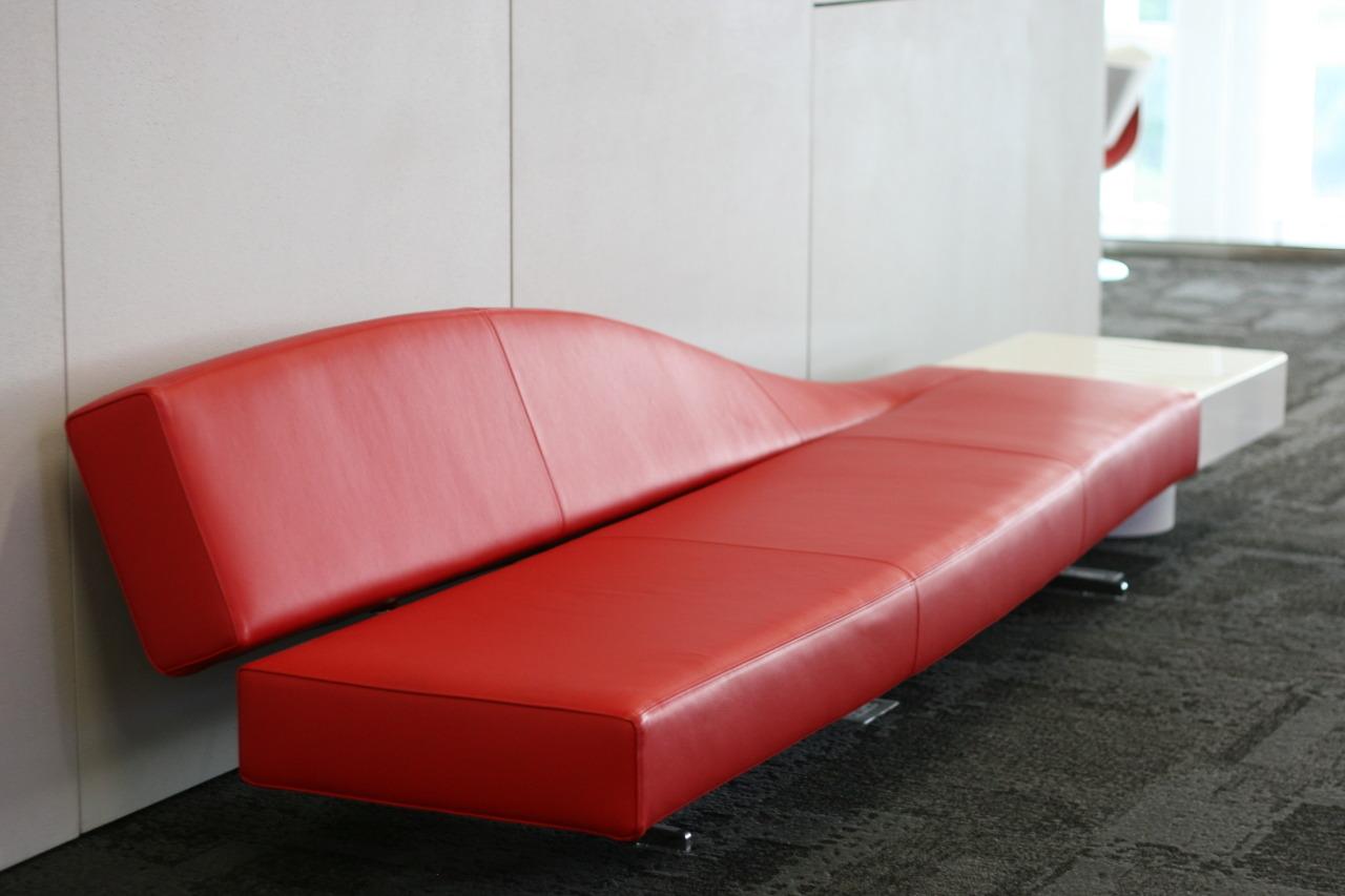 Post-Modern Cassina Modular Aspen Sofa Set in Red Leather Postmodern Jean-Marie Massaud 2005