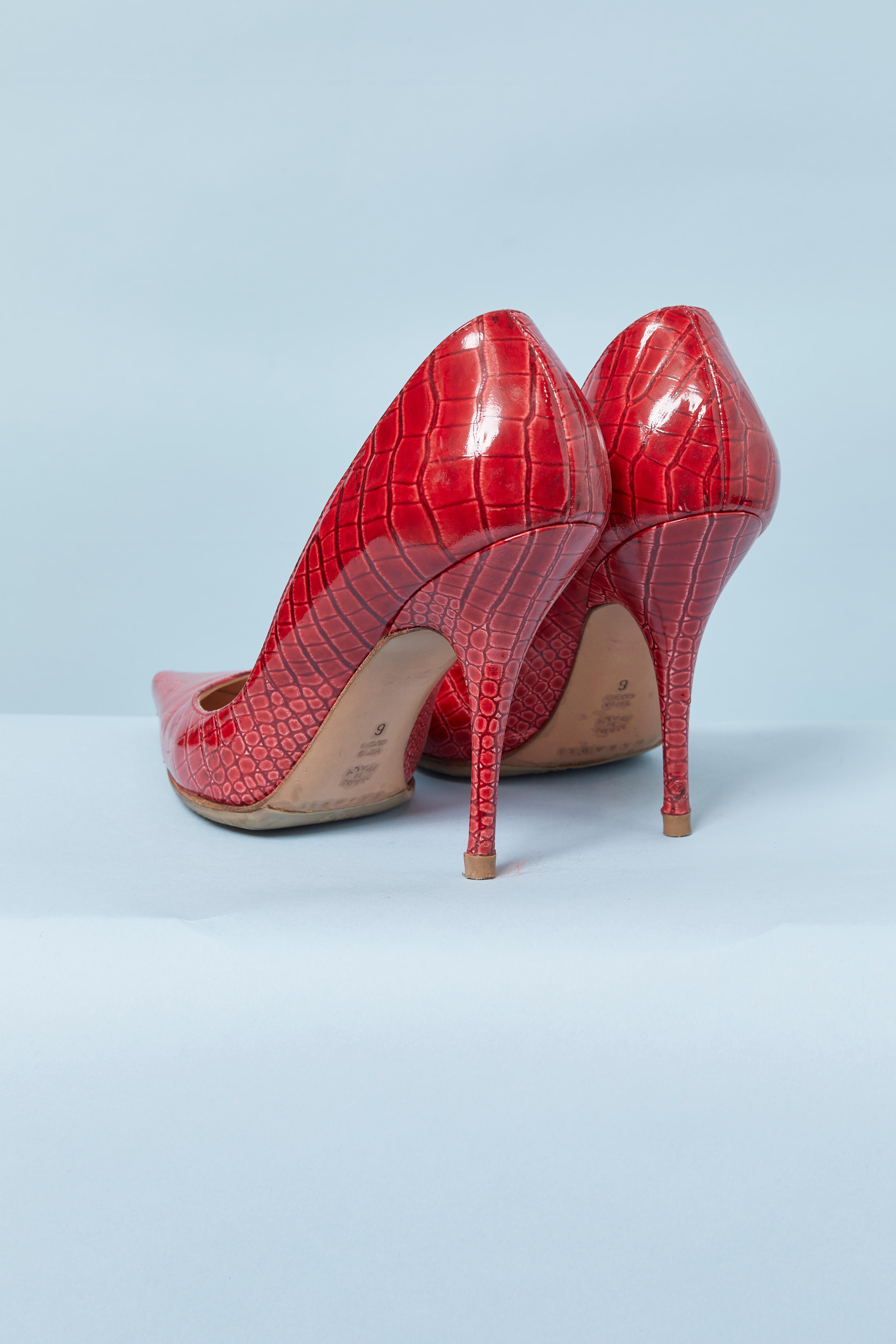 Rote Lederpumps CASADEI (Braun) im Angebot