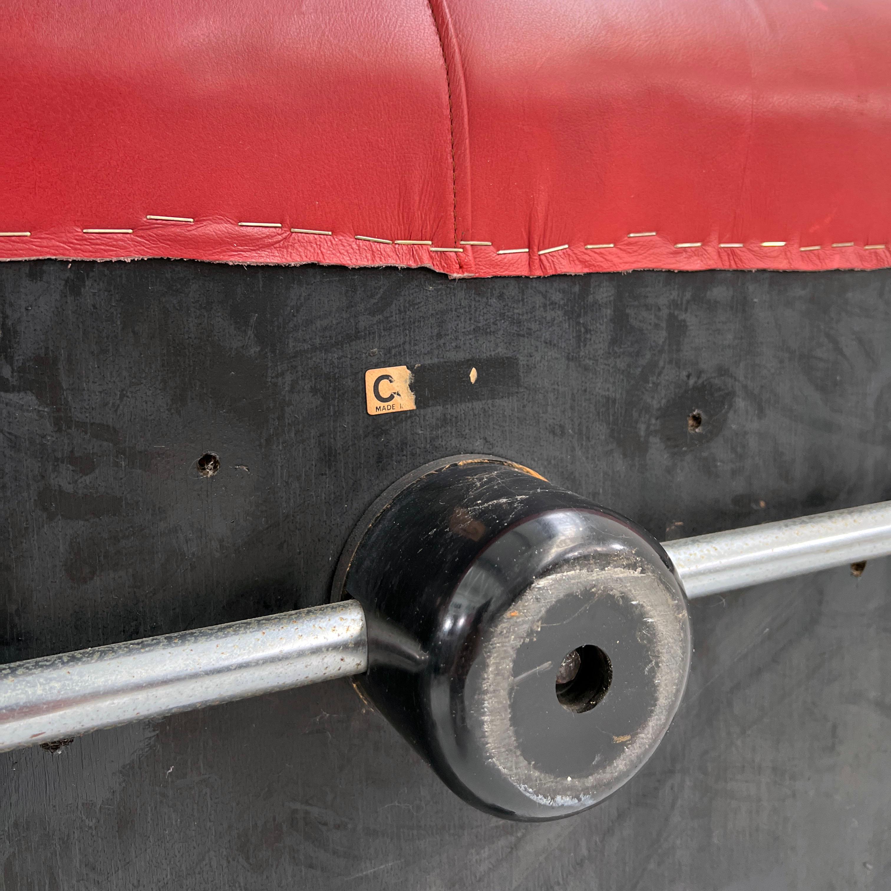 Red Leather Sesann 2-seater Sofa by Gianfranco Frattini for Cassina, 1970s 4