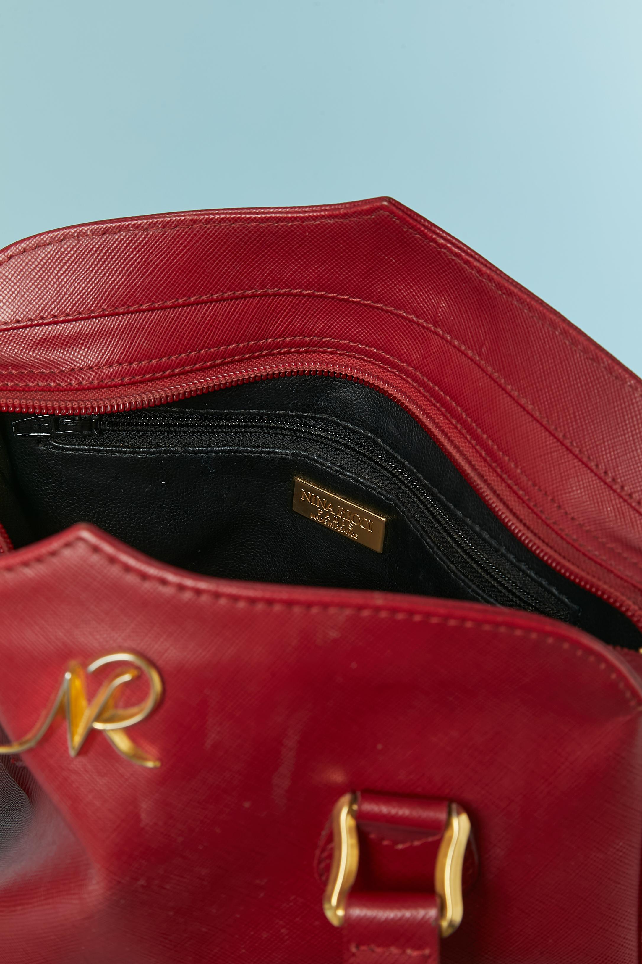 Bolso de piel rojo Nina Ricci en venta 4