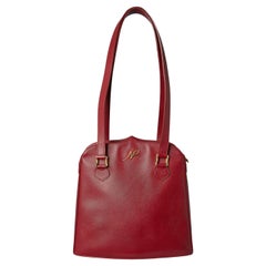 Borsa a tracolla in pelle rossa Nina Ricci