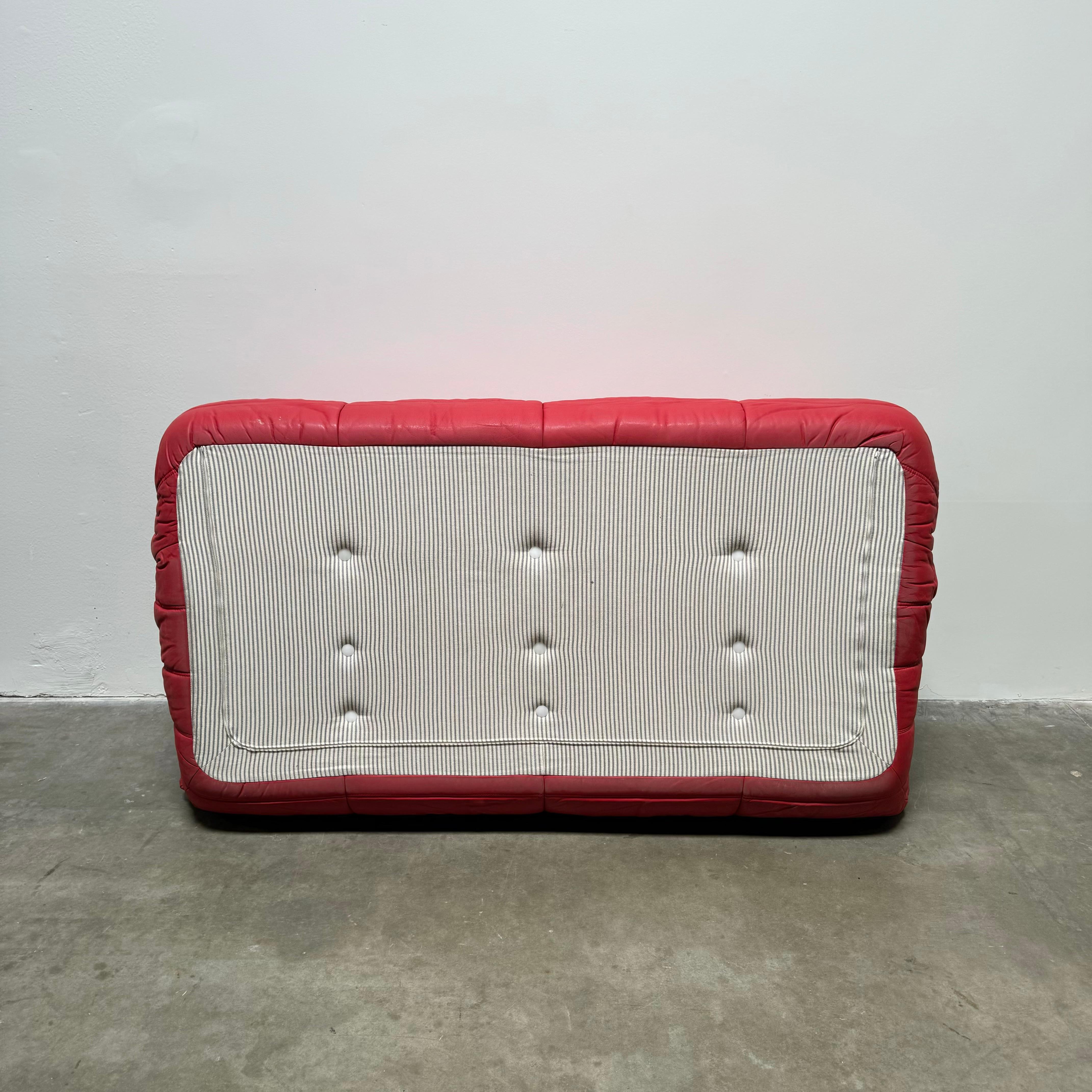 Red Leather Togo Suite by Michel Ducaroy for Ligne Roset, 1990s 8