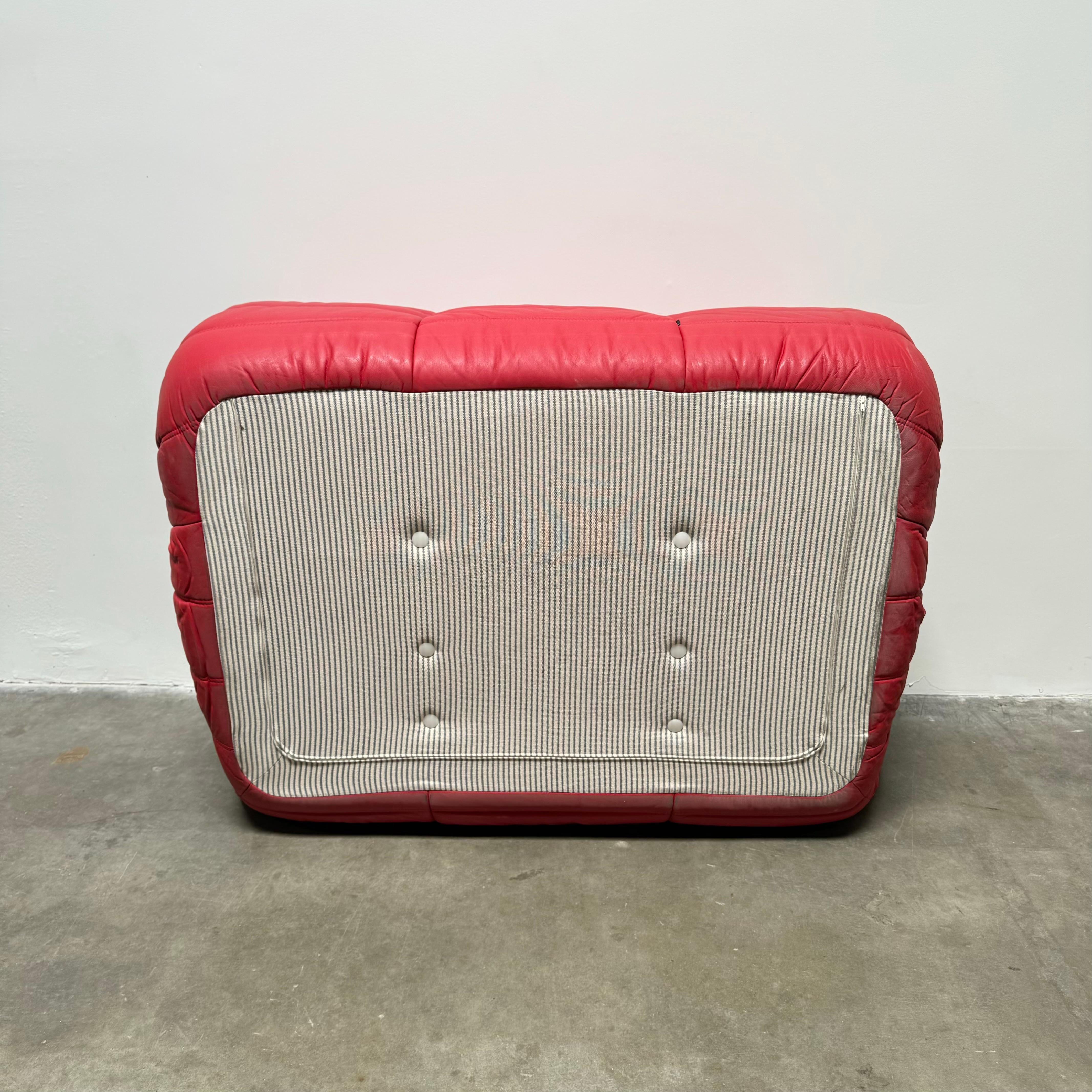 Red Leather Togo Suite by Michel Ducaroy for Ligne Roset, 1990s 11