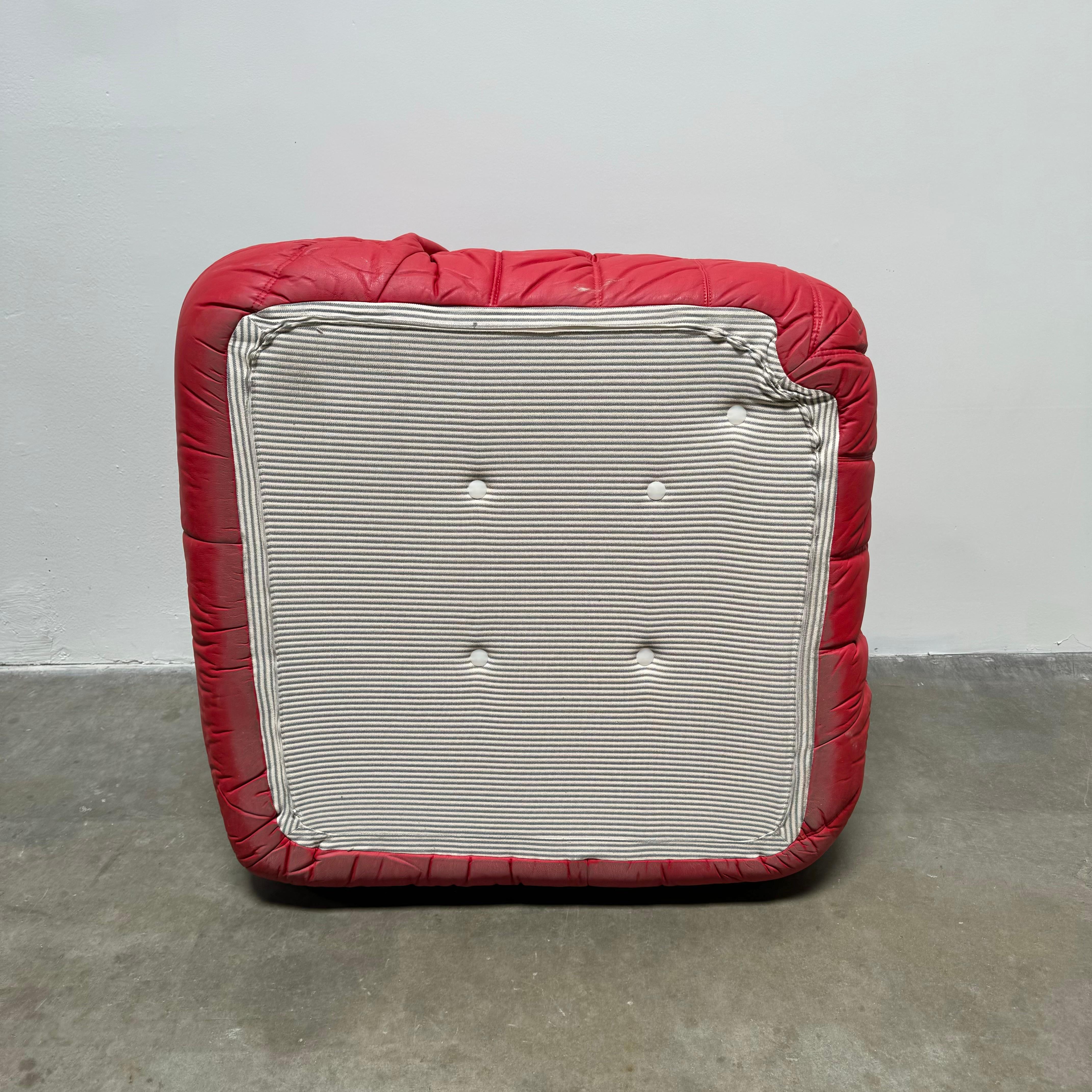 Red Leather Togo Suite by Michel Ducaroy for Ligne Roset, 1990s 14