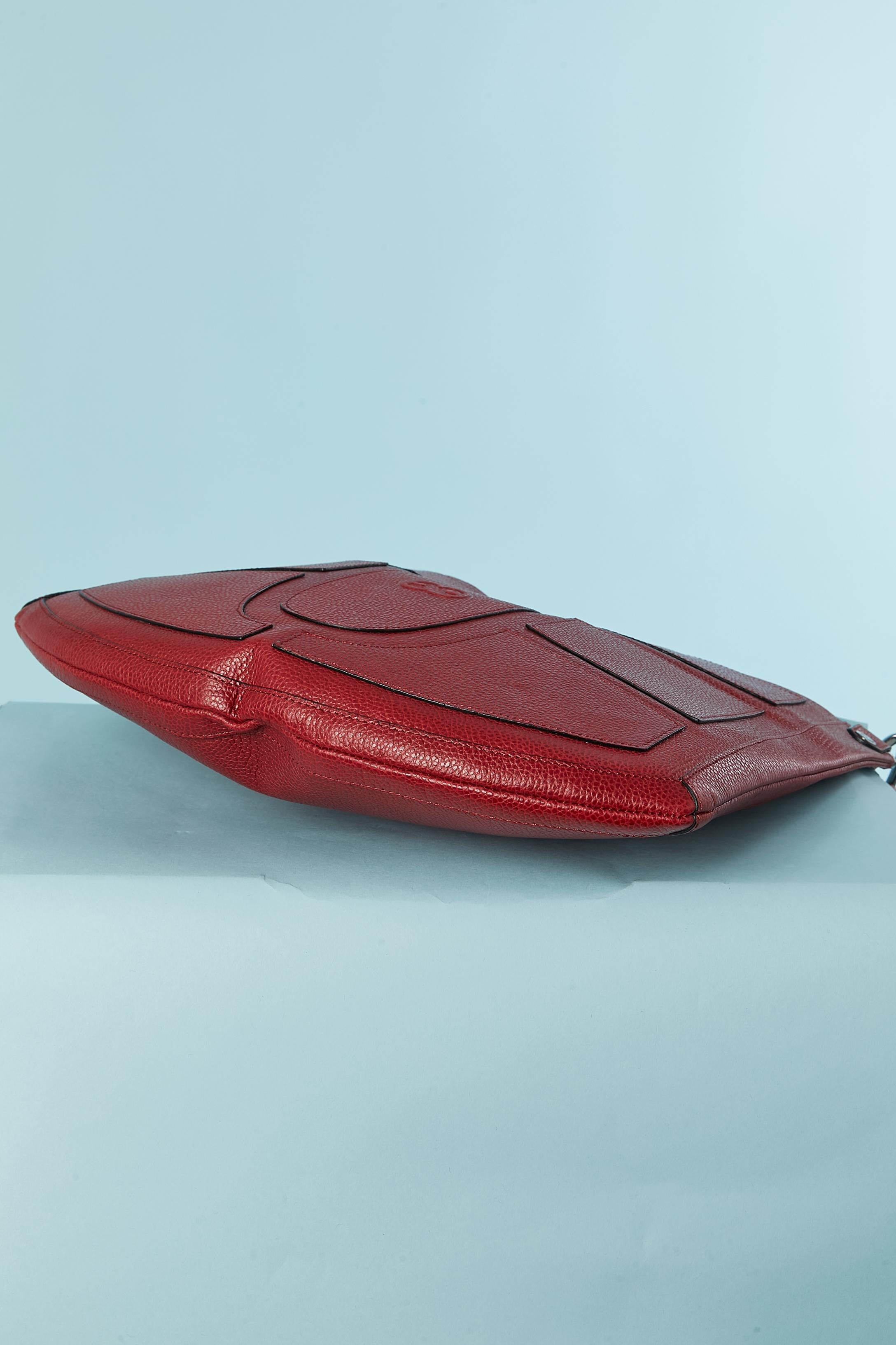 Bolso de asa superior de piel roja ESCADA en venta 1