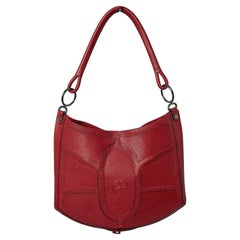 Rote Ledertasche ESCADA mit Henkel oben
