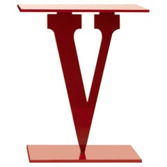 Red Letter V Side Table 