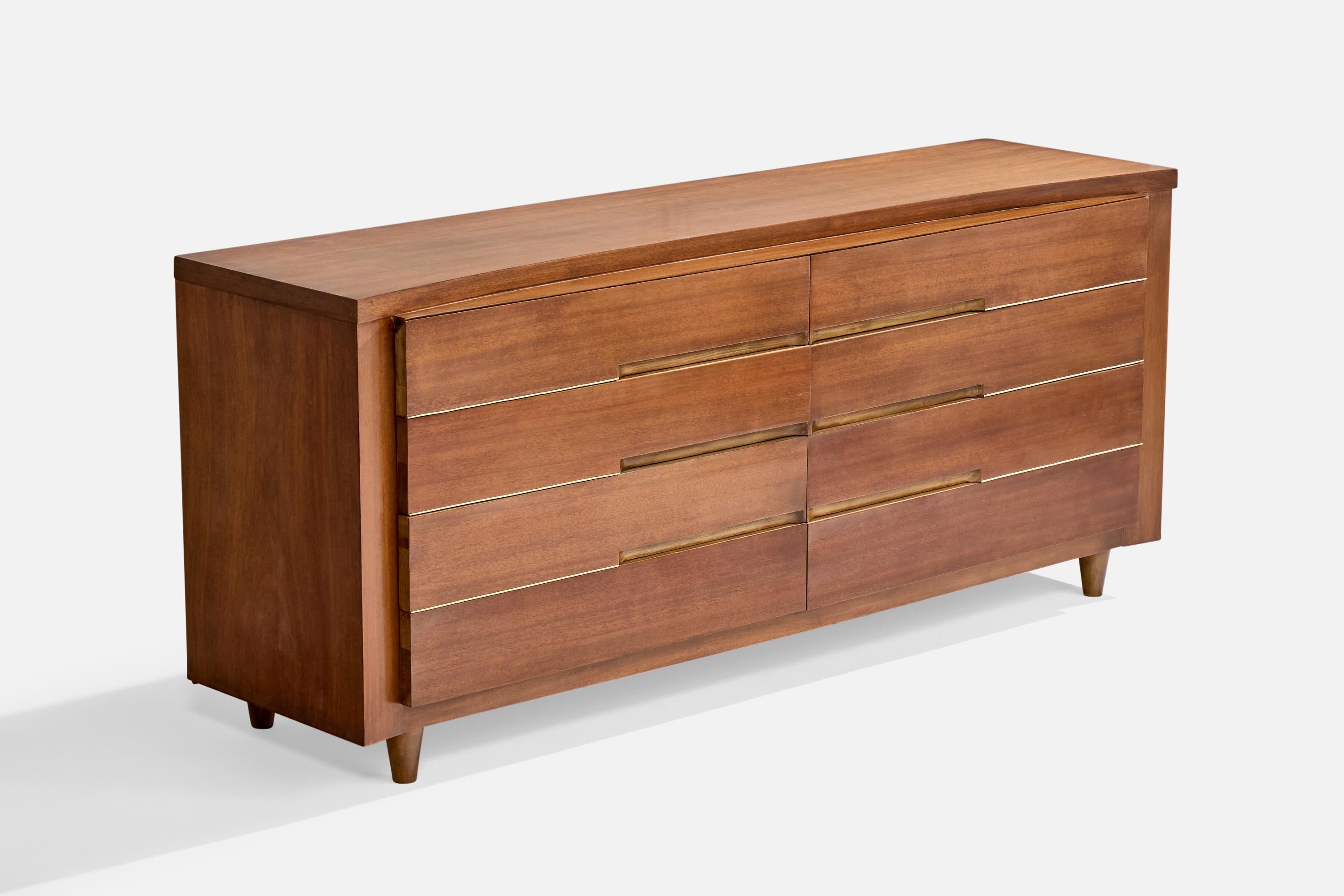 Comò in noce prodotto da Red Lion Furniture, USA, anni '50 circa.

Dimensioni complessive (pollici): 33,5 