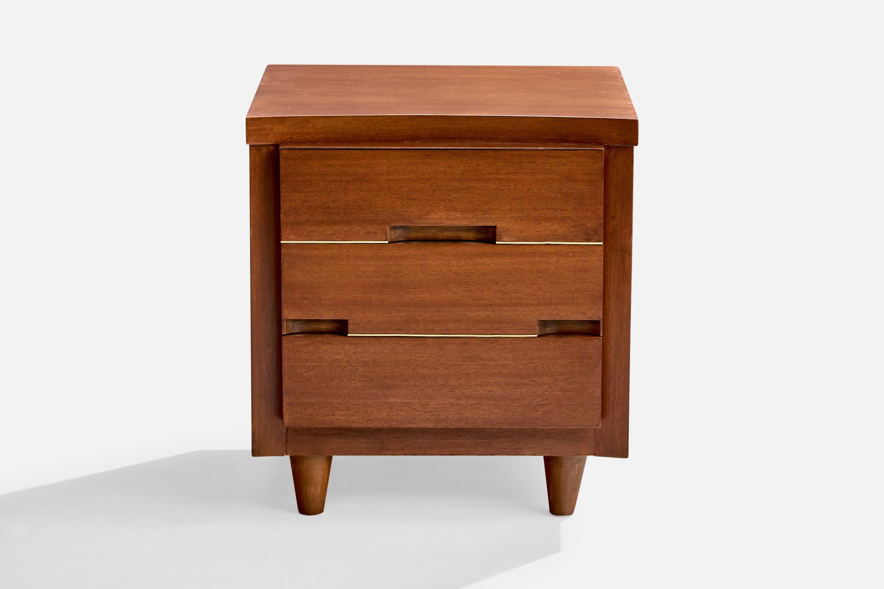 Red Lion Furniture, Mesillas de noche, Nogal, EEUU, Años 50 en Bueno estado para la venta en High Point, NC