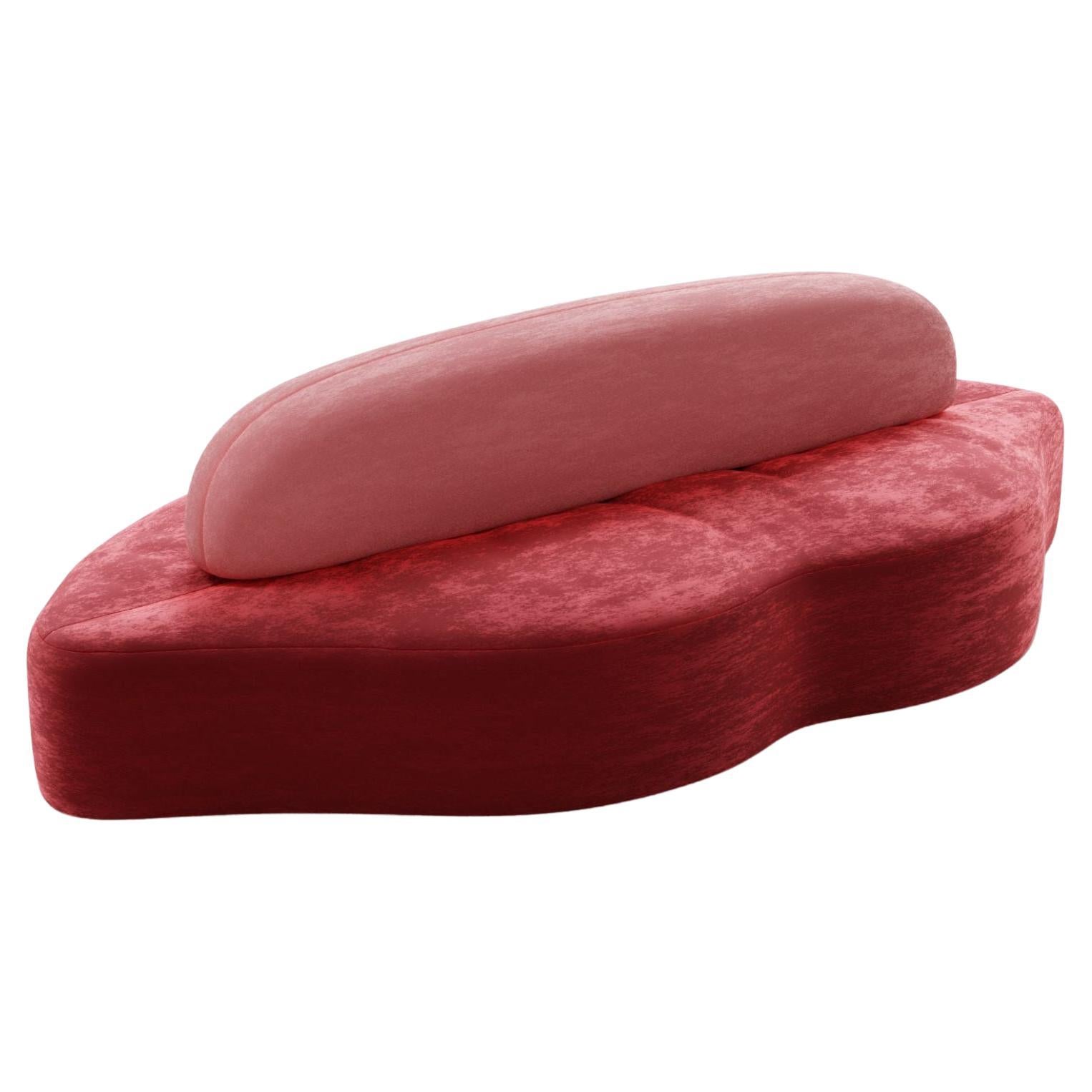 Divano di lusso scultoreo Red Lips in tessuto imbottito di MainGUILTY in vendita