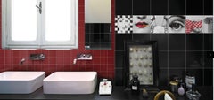 Red Lips, Vintage Fornasetti x Bardelli Fornasettiana Collection Ceramic Tile