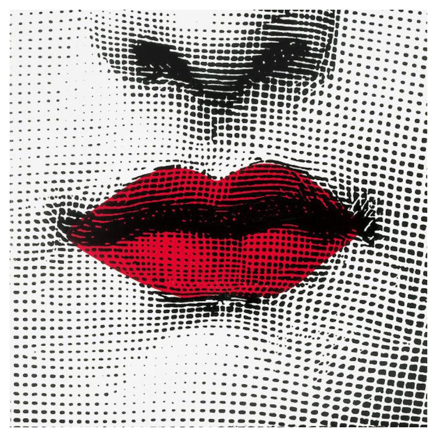 Red Lips, Vintage Fornasetti x Bardelli Fornasettiana Collection Ceramic Tile