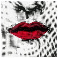 Red Lips, Vintage Fornasetti x Bardelli Fornasettiana Collection Ceramic Tile