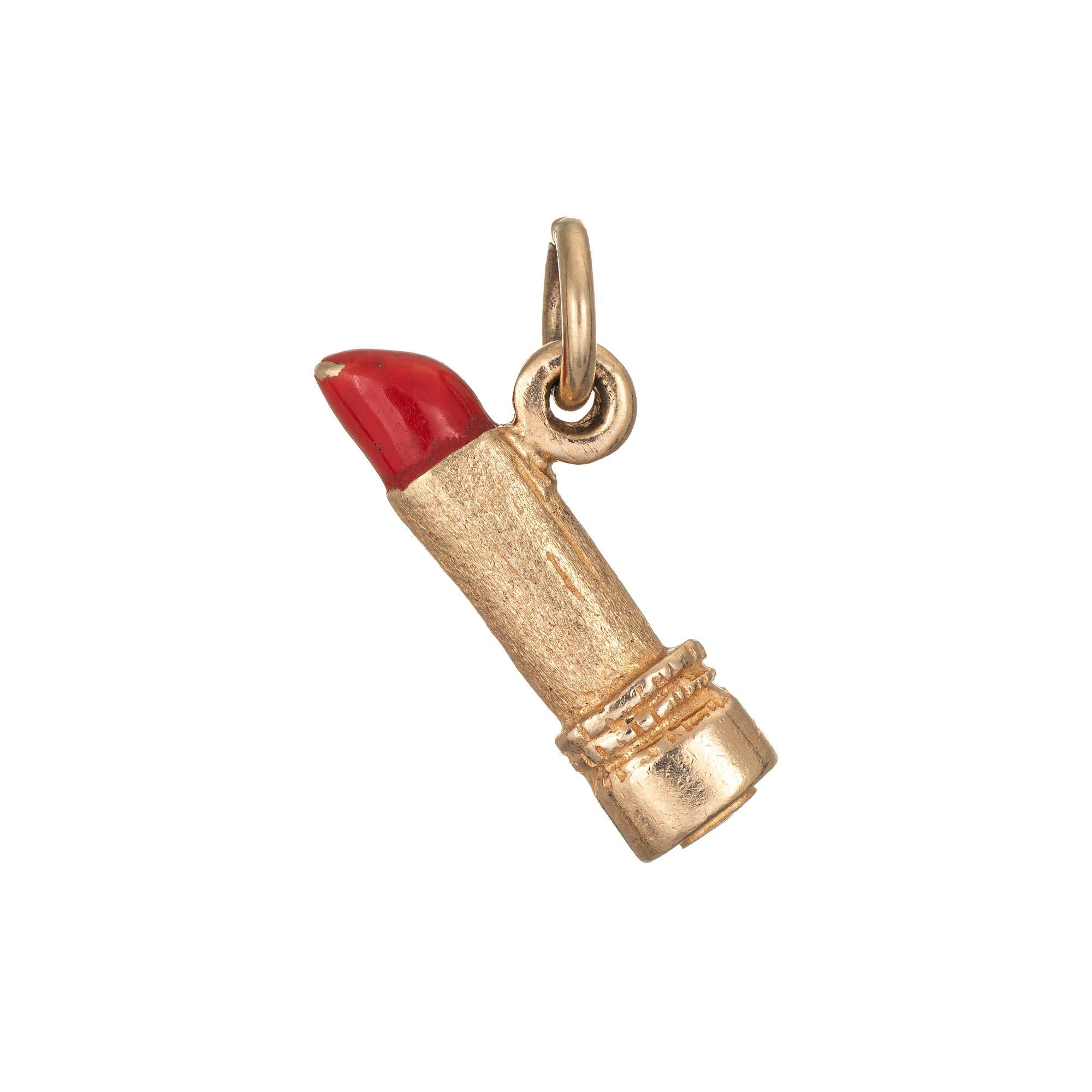 gold red lipstick