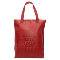 Red Loewe Anagram Shopper Tote
