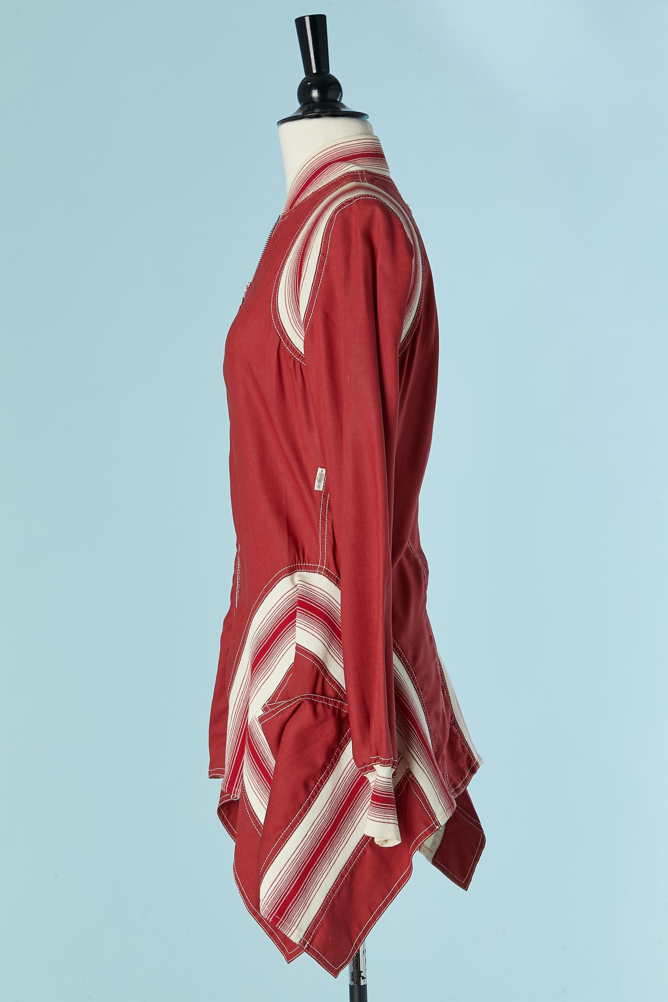 Red long jacket with ribs JPG JEANS For Sale 2