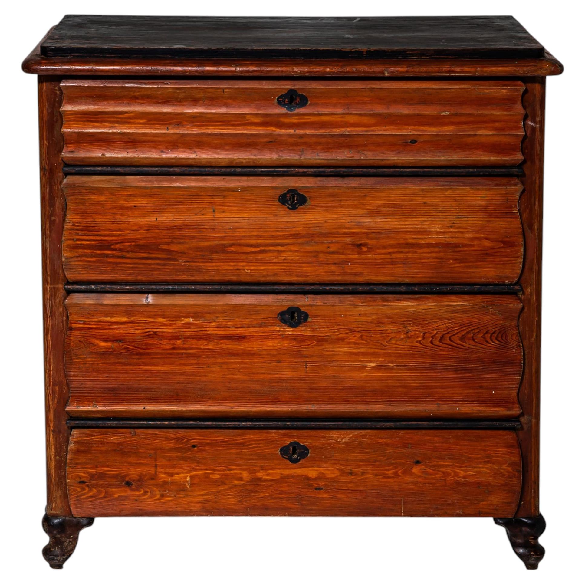 Red Louis Philippe Commode, 19th Century For Sale