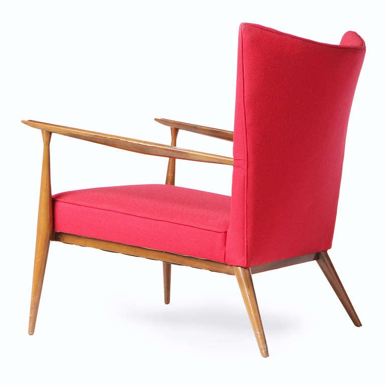 American Red Lounge Chair by Paul McCobb For Sale