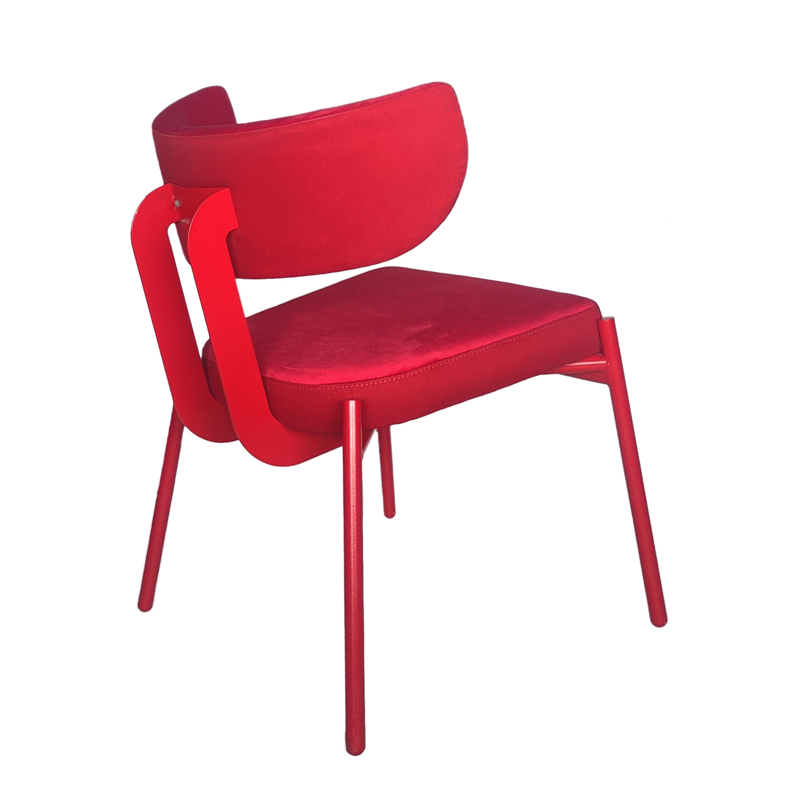 Brazilian Red Love chair by Gabriel Freitas For Sale
