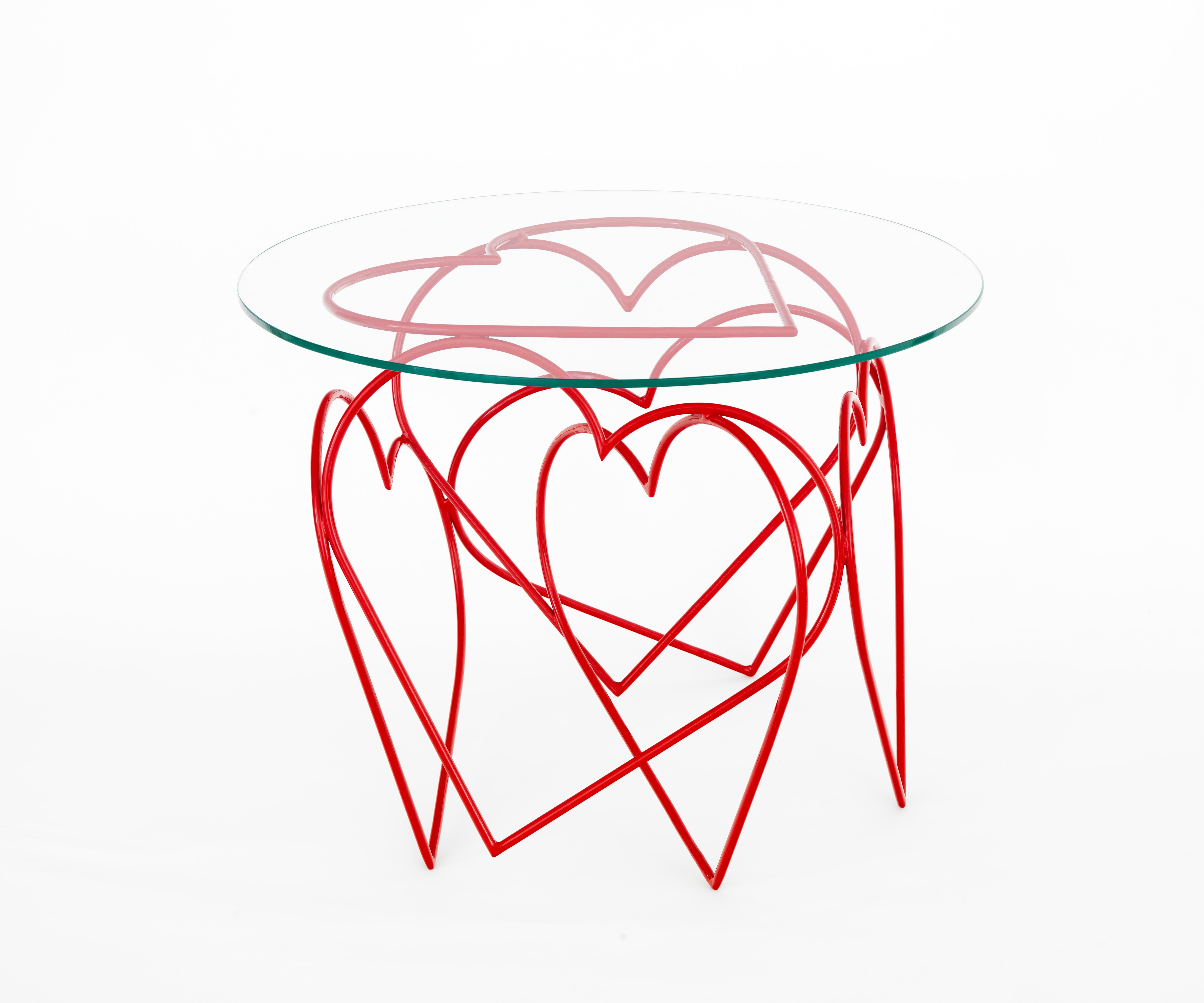Post-Modern Red Lovely Table by Roberta Rampazzo For Sale