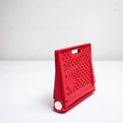 Red Low Folding Chair, vivid monochrome finish, Netherlands, 1990s