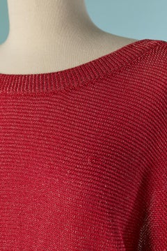 Red lurex knit sweater ALEXANDRE VAUTHIER