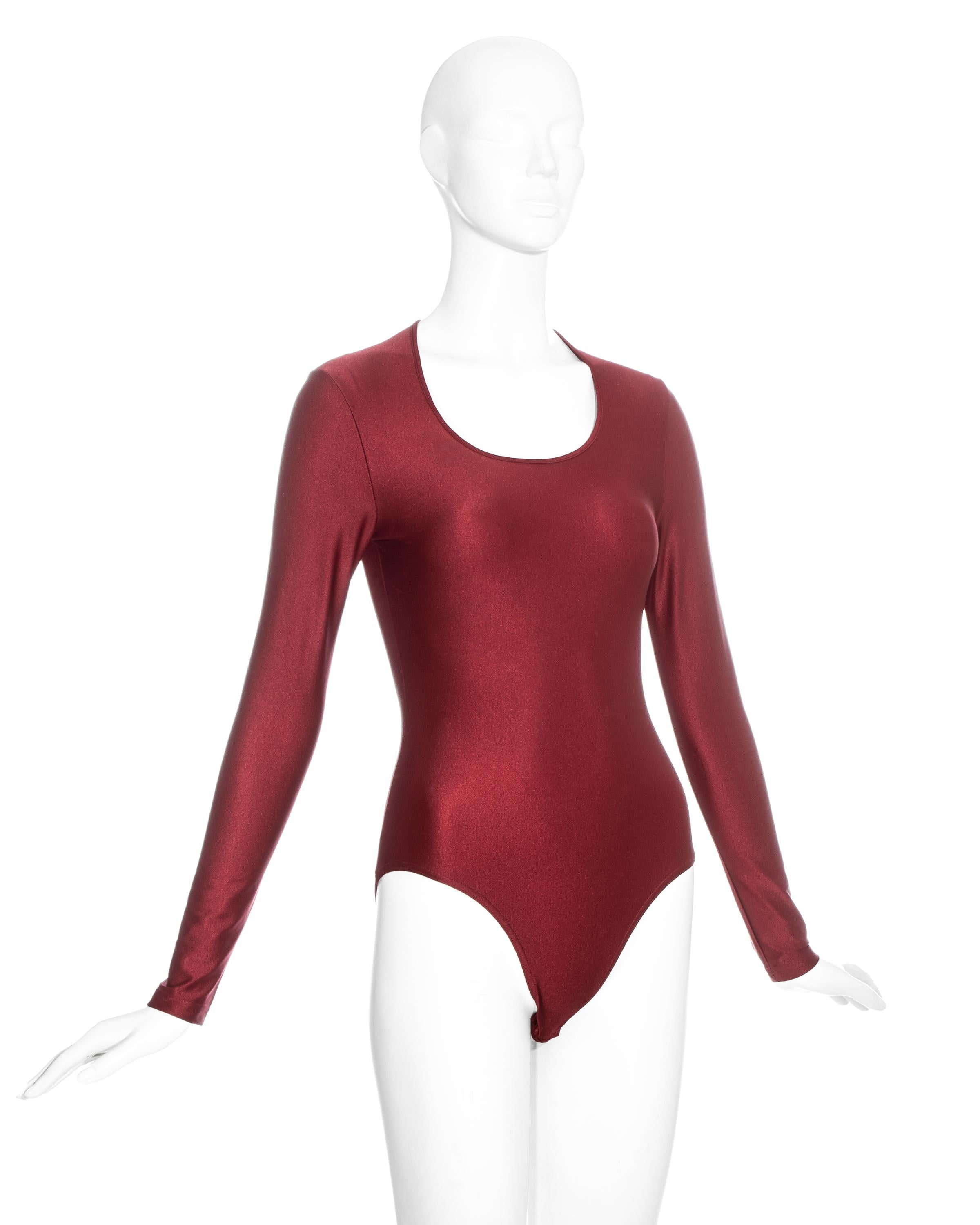 Red bodysuit by John Galliano circa 1990