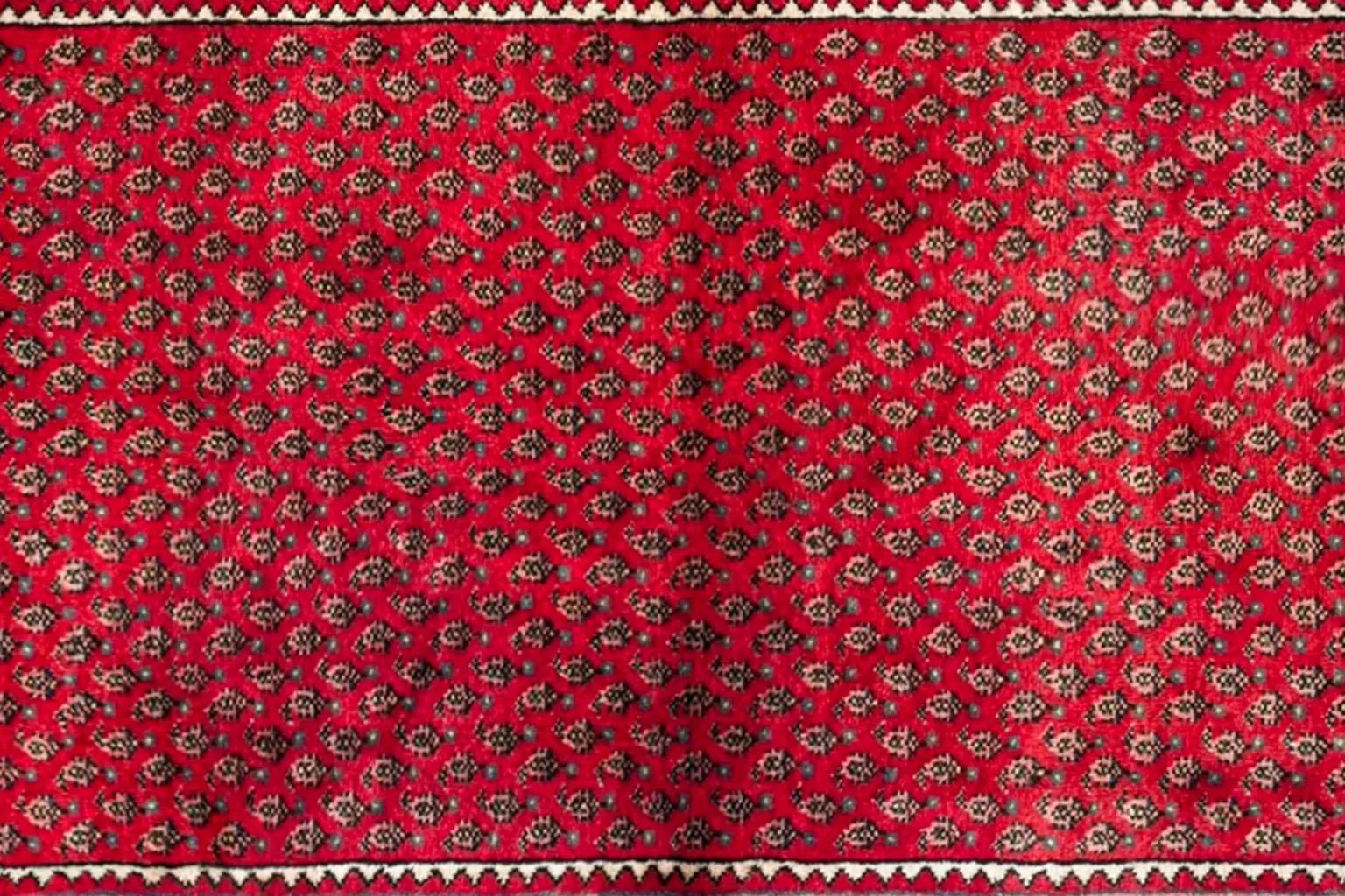 Alfombra Pequeña Mahal Roja - Rojo Llamativo (63x44) siglo XX en venta