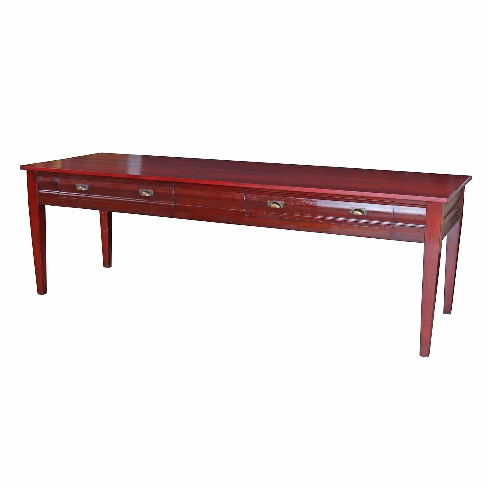 20th Century Red Mahogany Writing Desk For Sale
