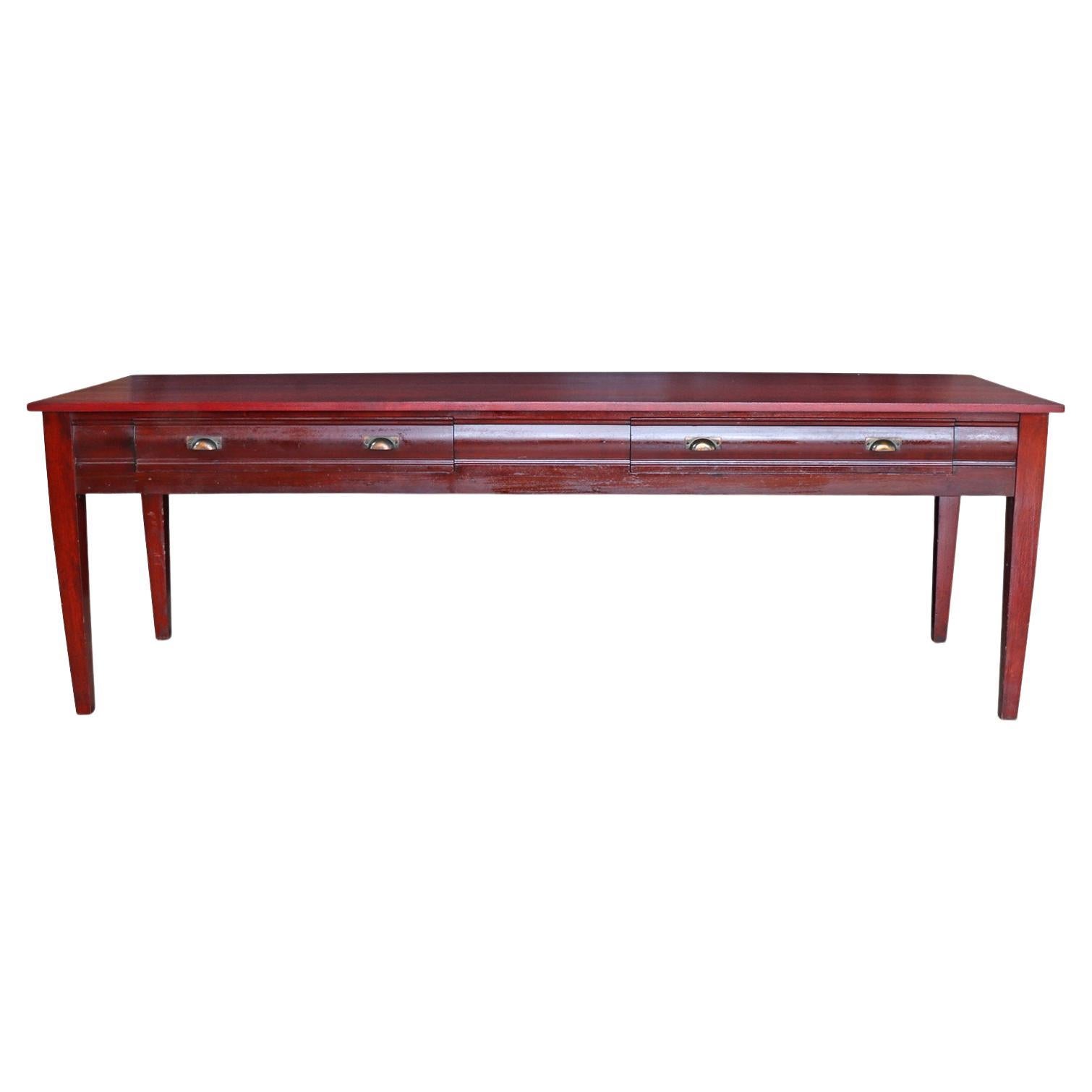 Red Mahogany Writing Desk For Sale