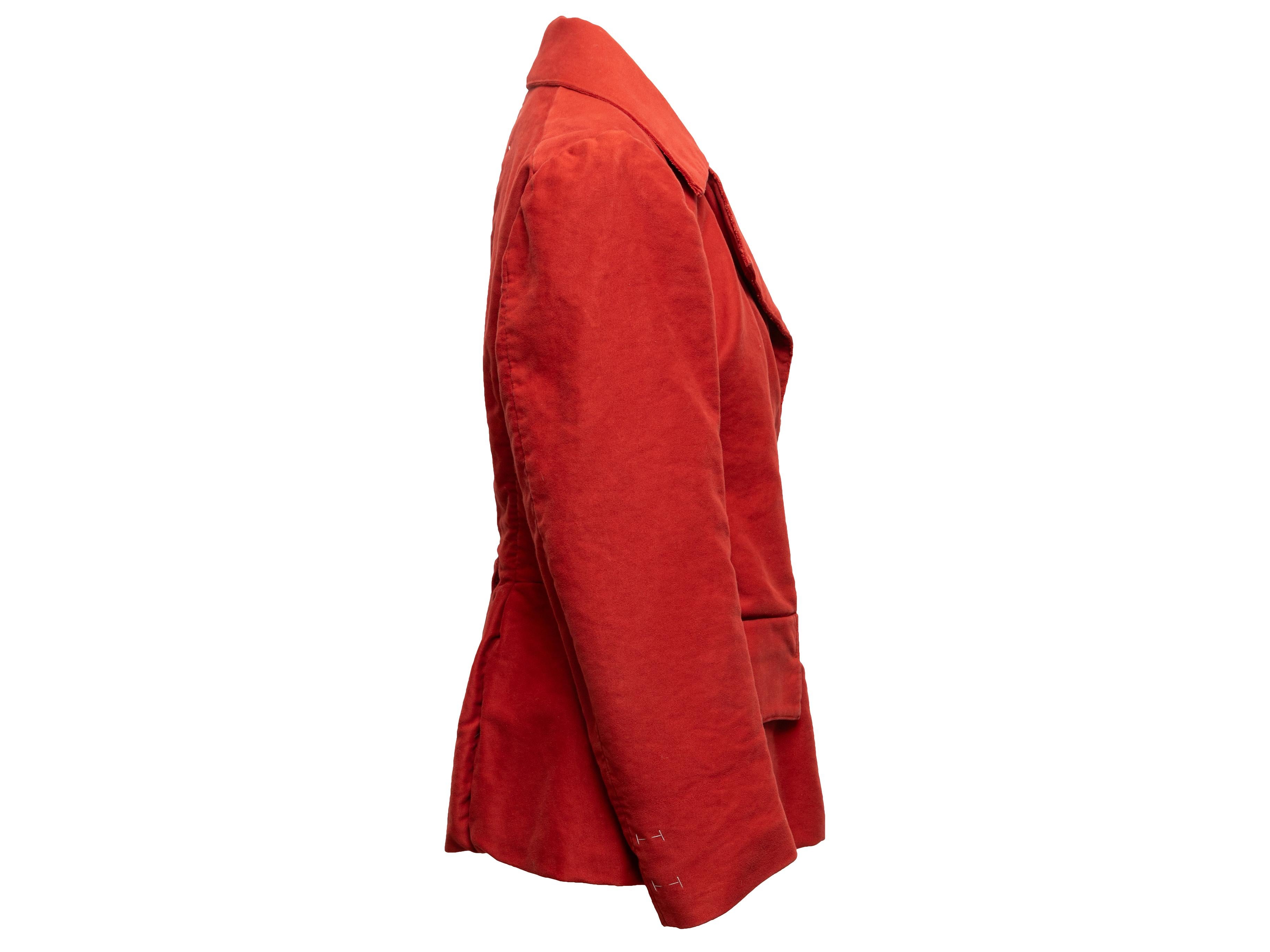 Rosso Giacca rossa in cotone Maison Margiela 2022 taglia US S in vendita