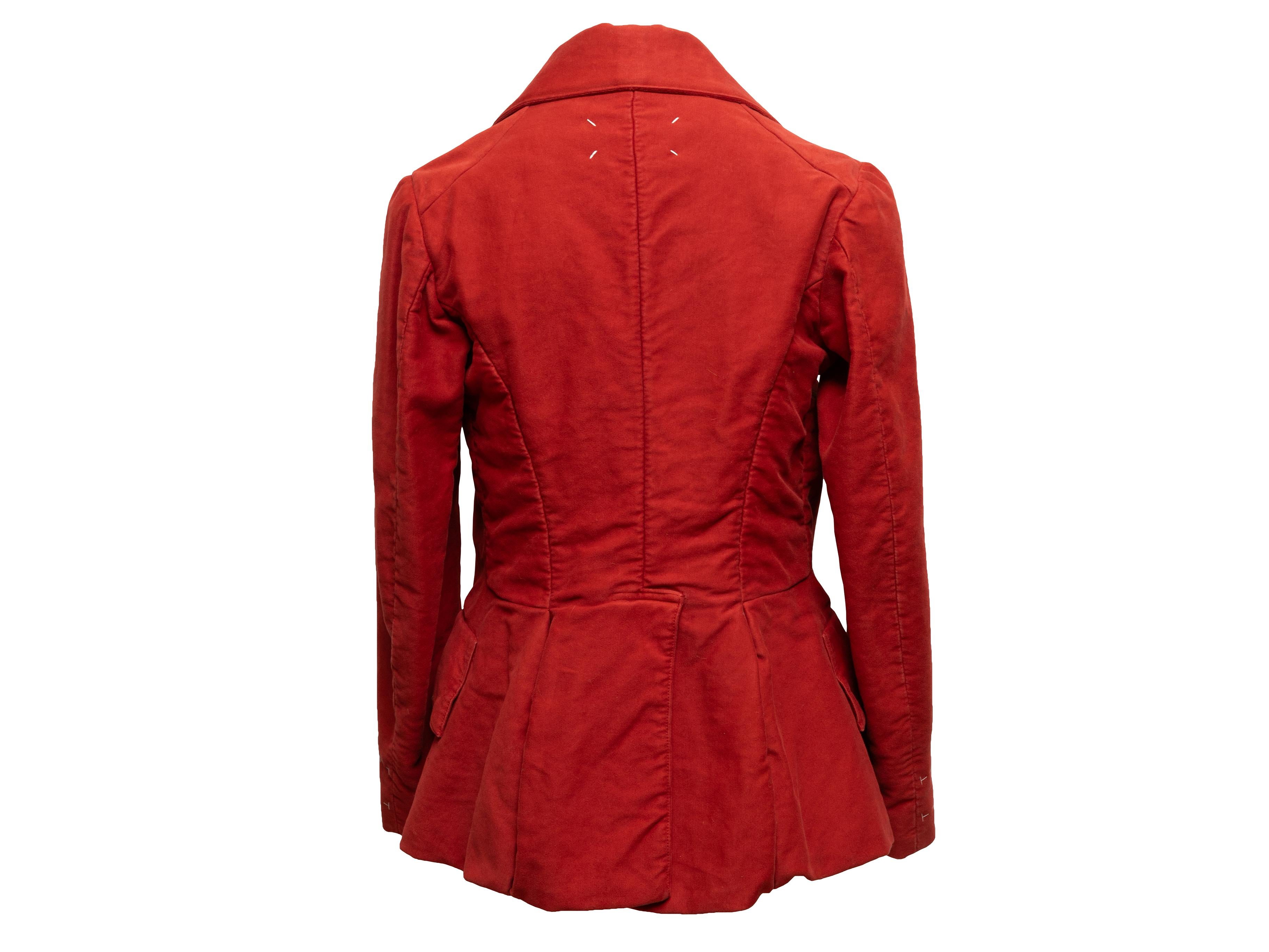 Giacca rossa in cotone Maison Margiela 2022 taglia US S In condizioni buone in vendita a New York, NY