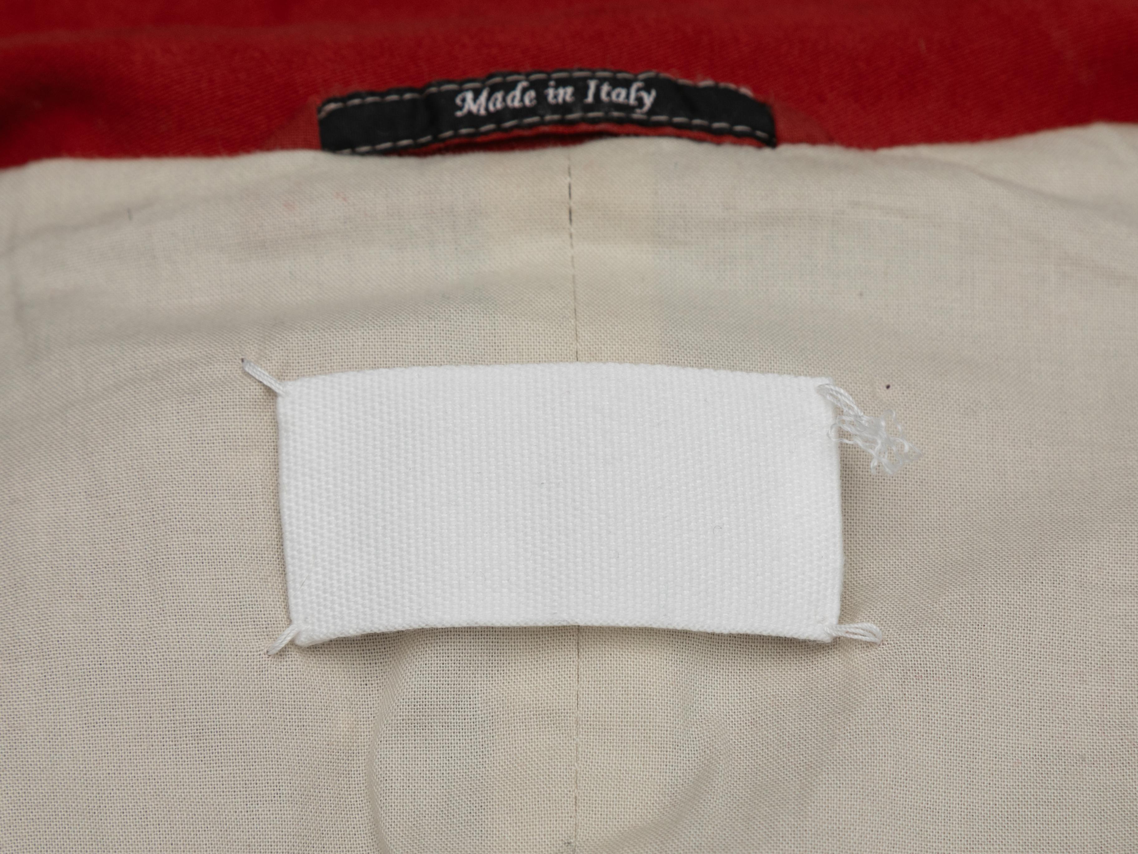 Giacca rossa in cotone Maison Margiela 2022 taglia US S in vendita 1