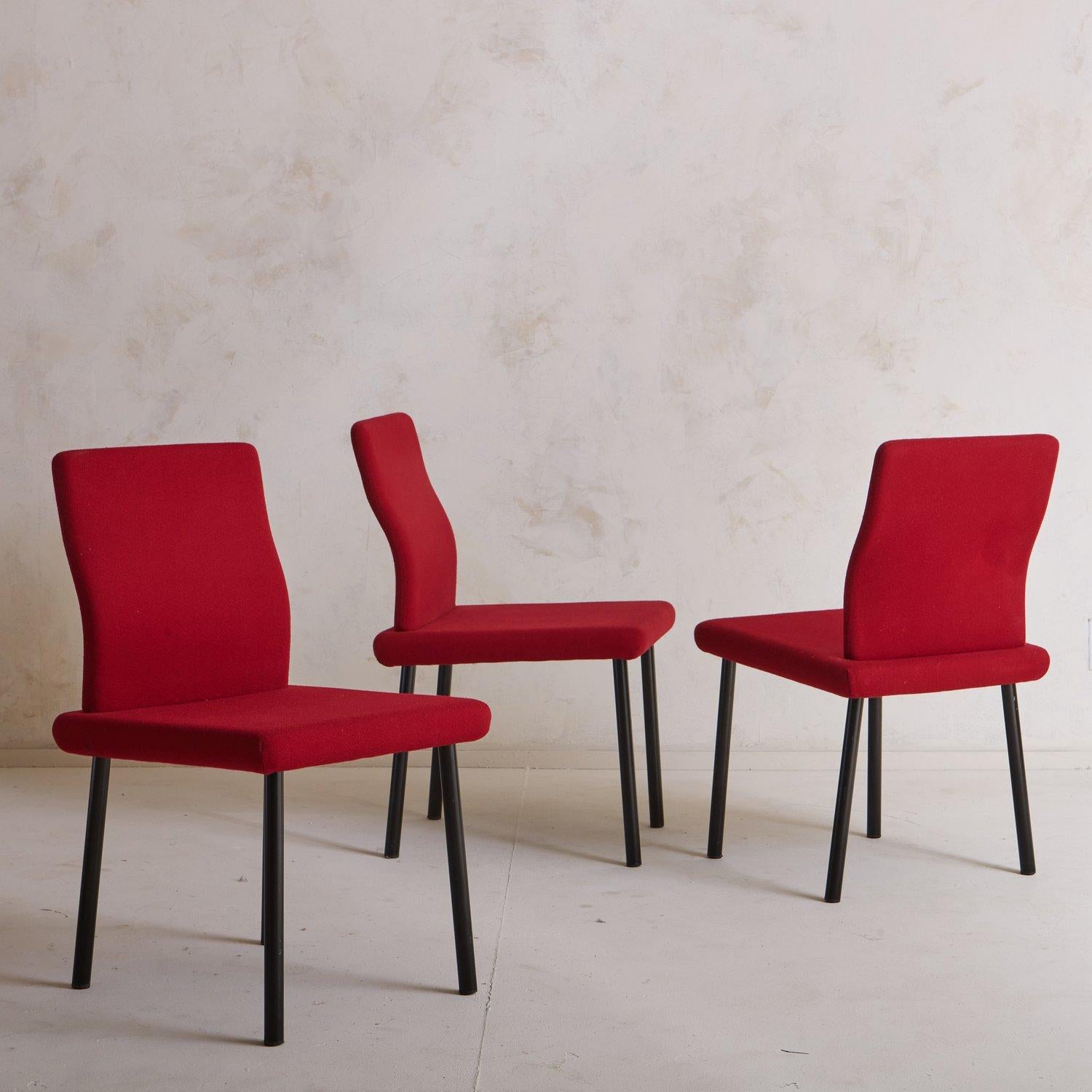 Mid-Century Modern Red Mandarin Chair Attributed to Ettore Sottsass for Knoll, 1990s  For Sale