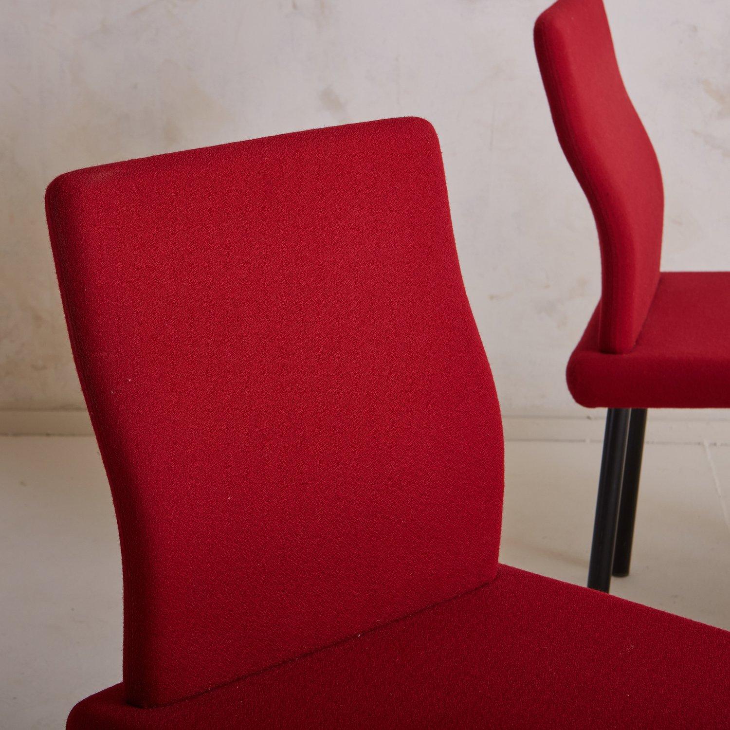 Italian Red Mandarin Chair Attributed to Ettore Sottsass for Knoll, 1990s  For Sale