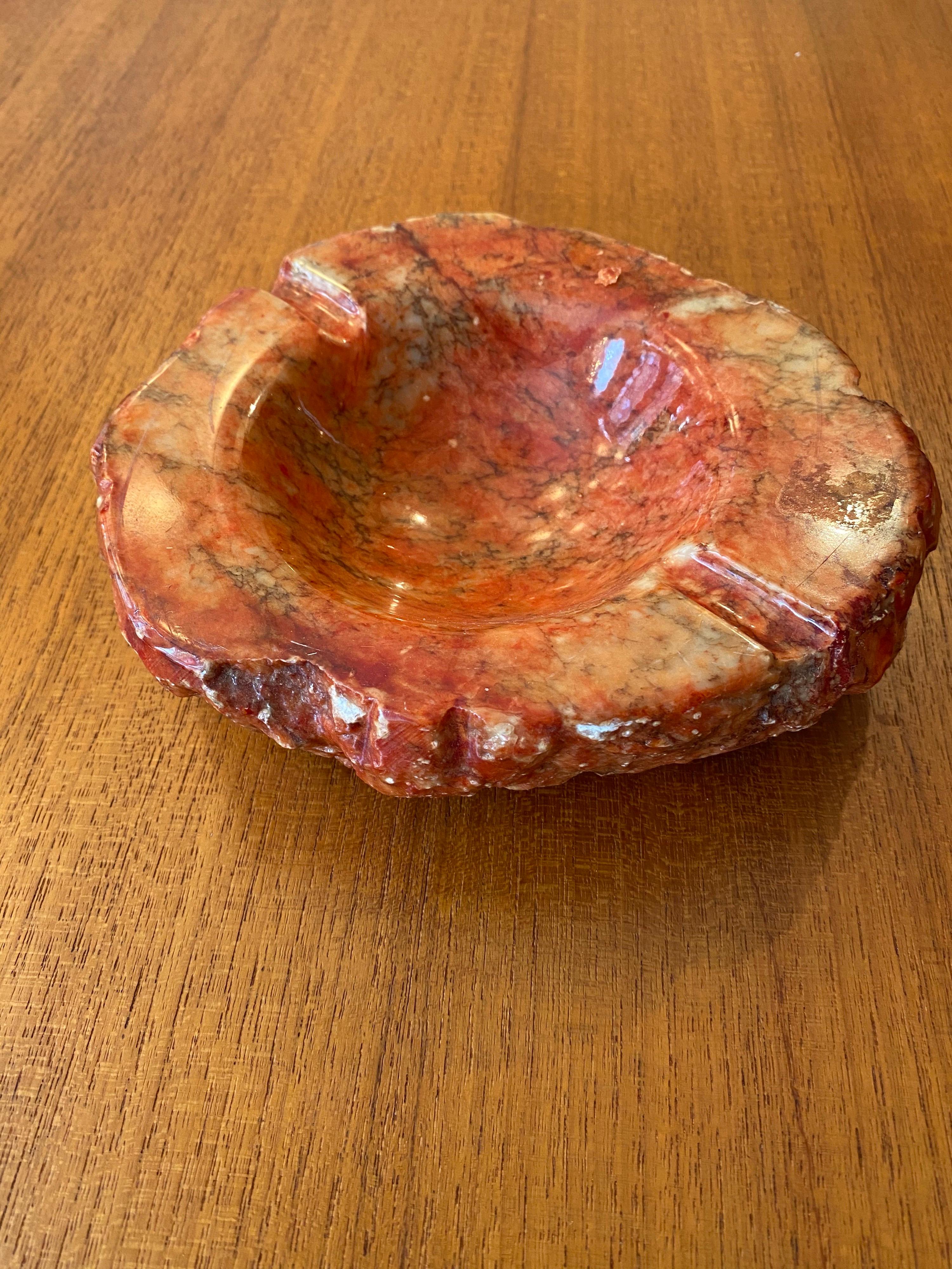 Red Marble Ashtray 1