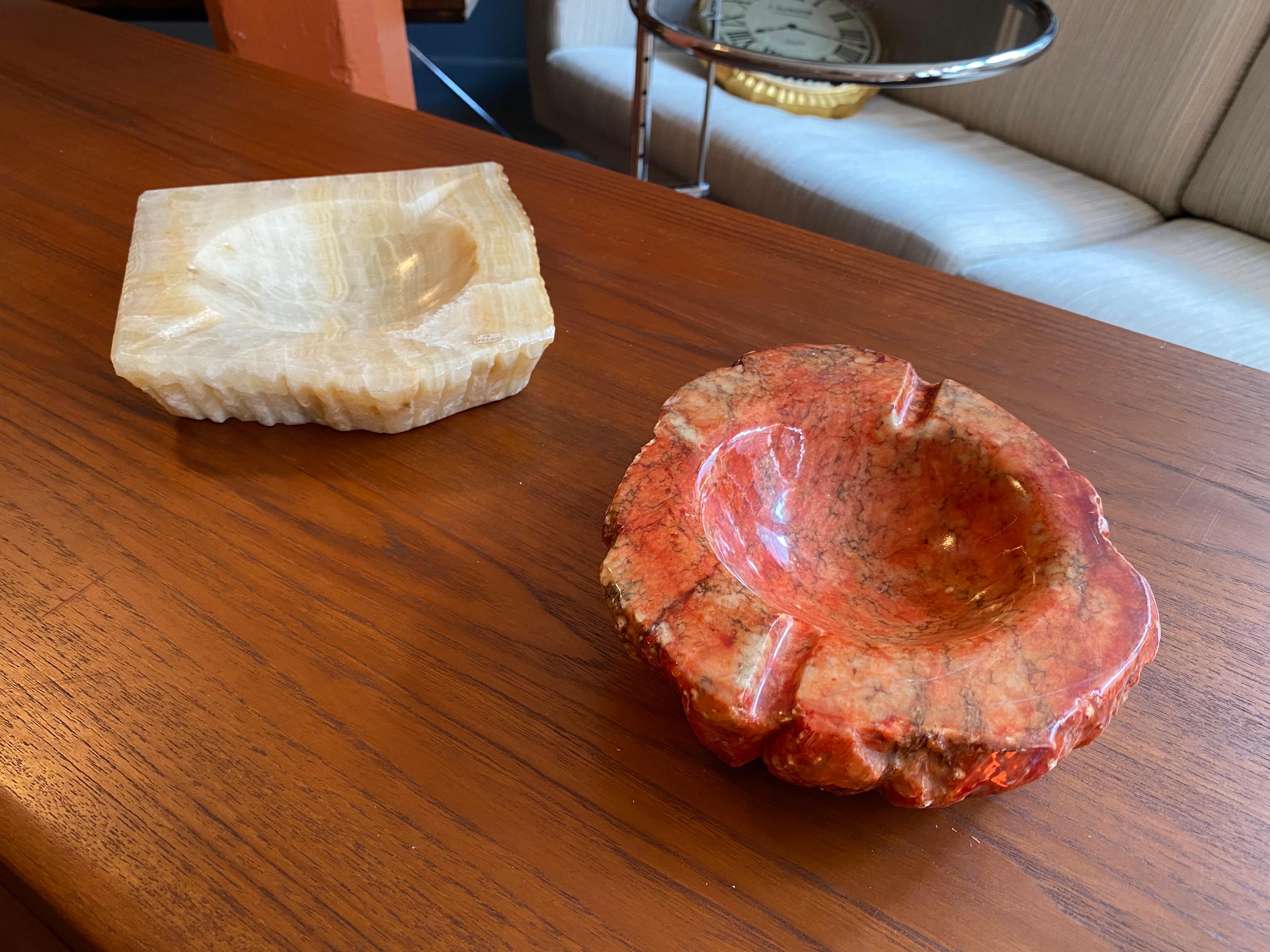 Red Marble Ashtray 2