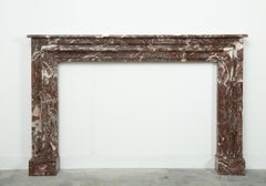 Red Marble Bolection Fireplace Mantel