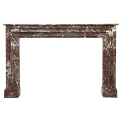 Red Marble Bolection Fireplace Mantel