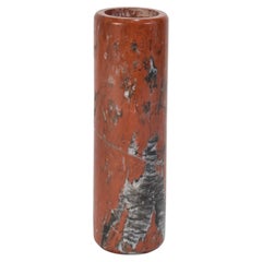 Red Marble Cylinder Vase