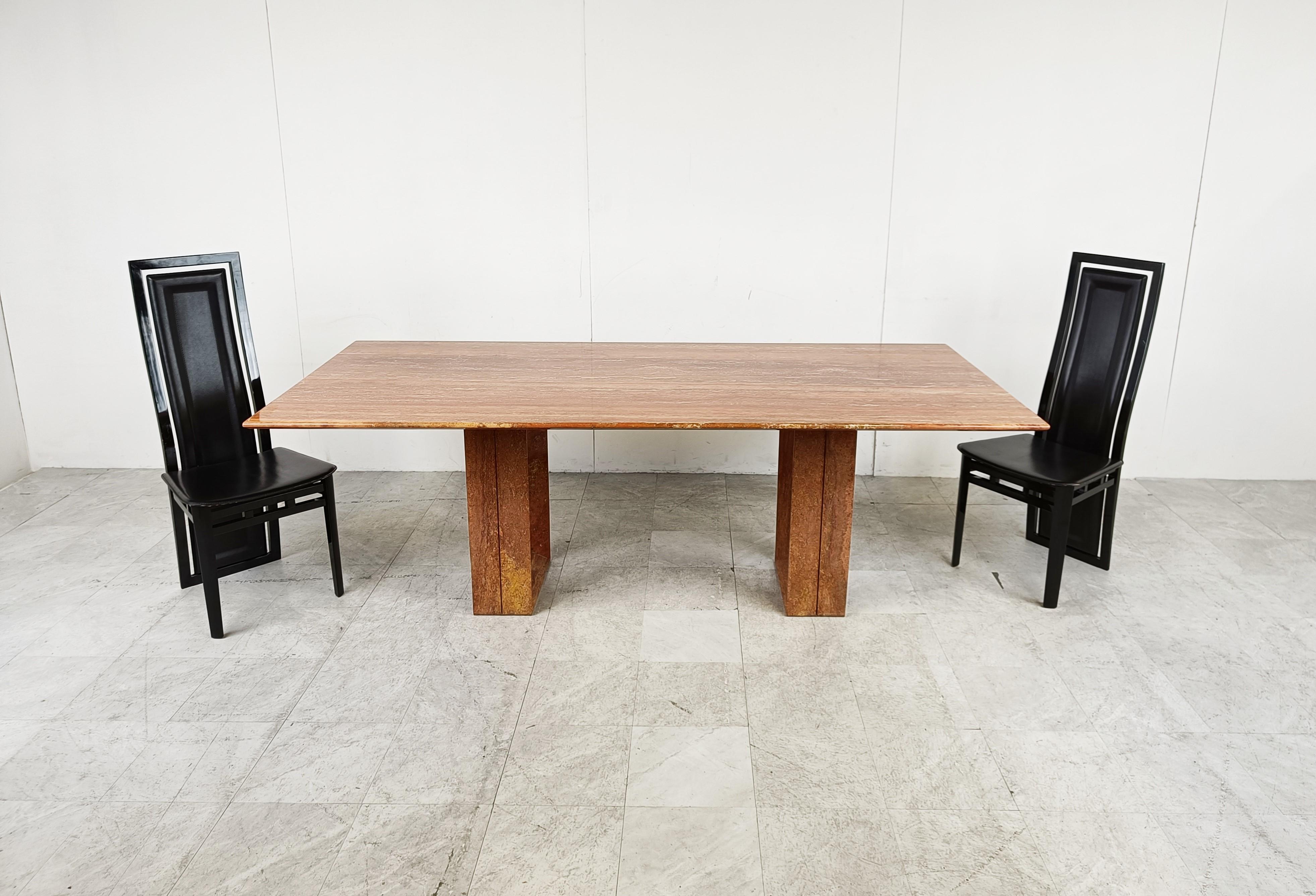 Red Marble Diapason Dining Table by Cattelan, 1970s 4
