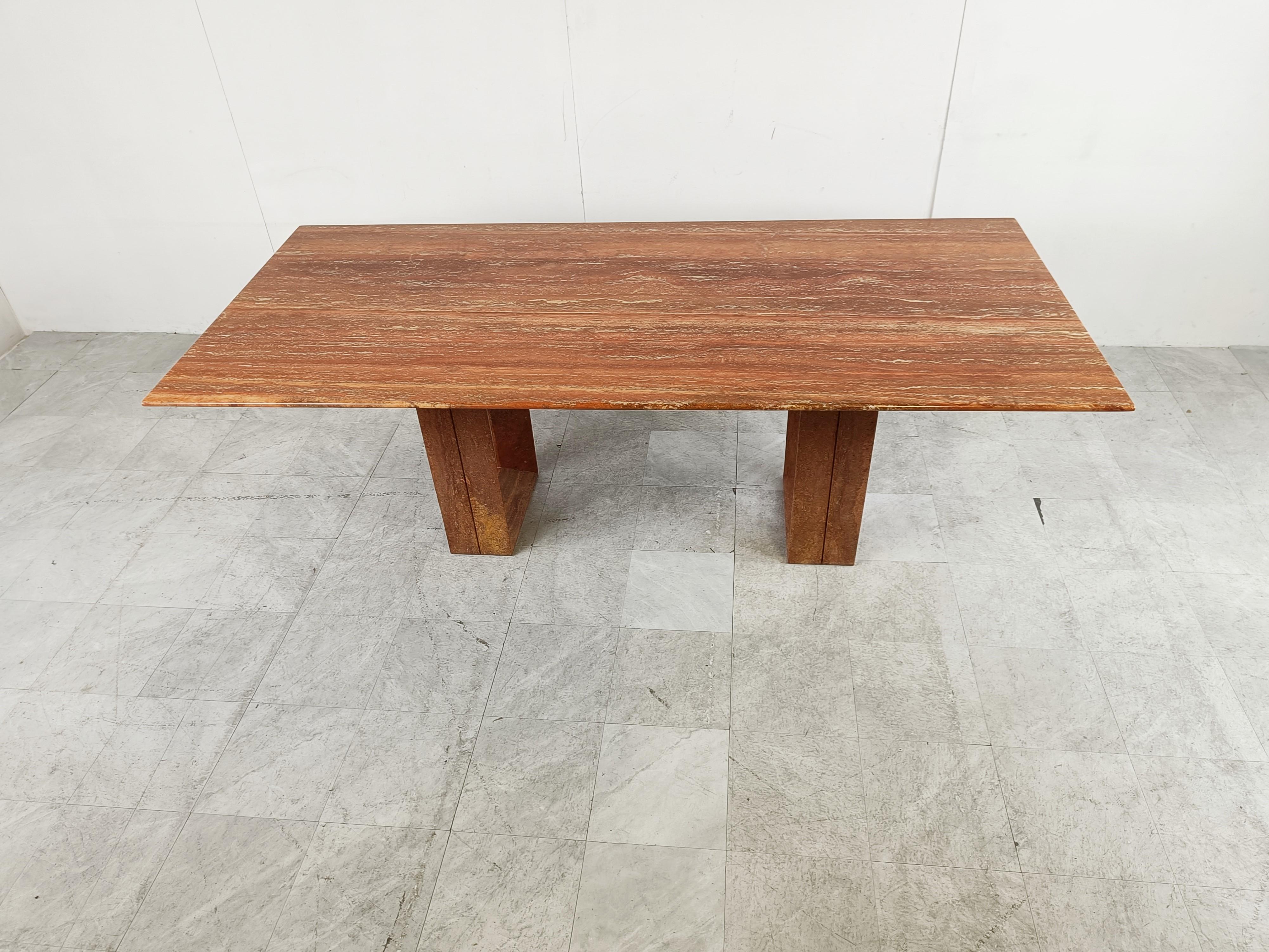 Mid-Century Modern Red Marble Diapason Dining Table by Cattelan, 1970s