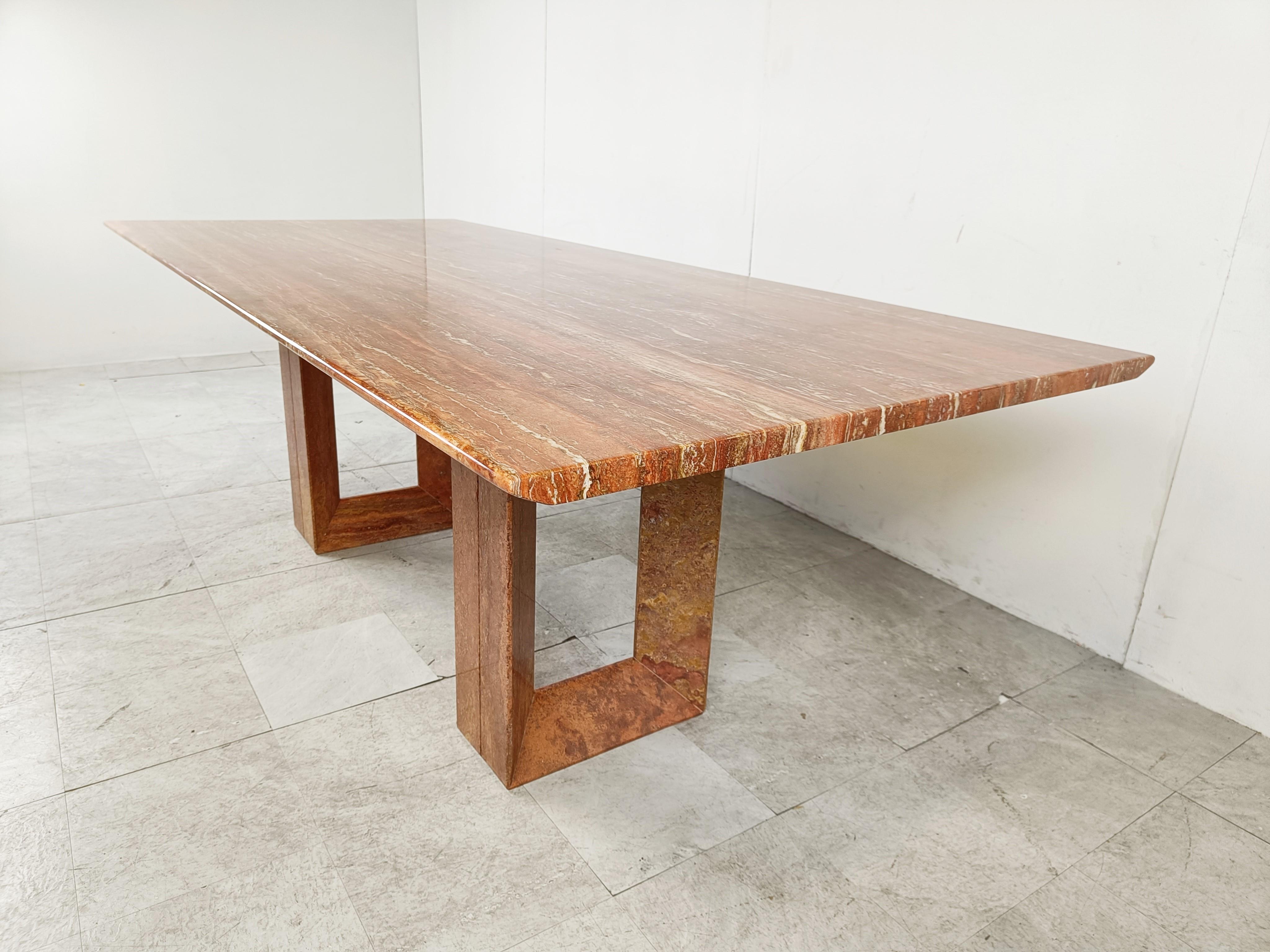 Red Marble Diapason Dining Table by Cattelan, 1970s 2