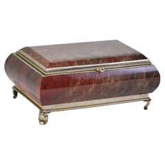 Red Marble Jewelry Box