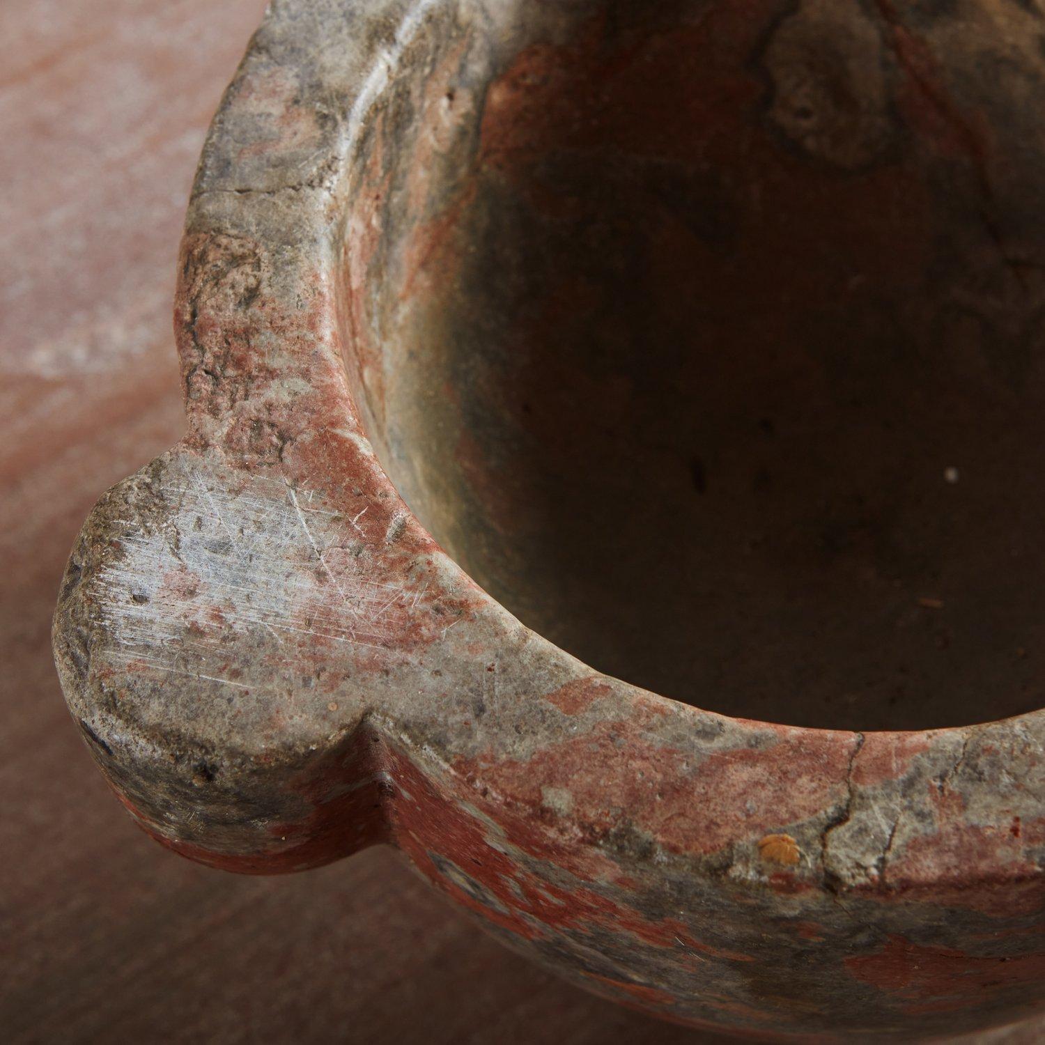 Early 20th Century Red Marble Mortar, France 1900s