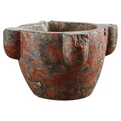 Red Marble Mortar, France 1900s